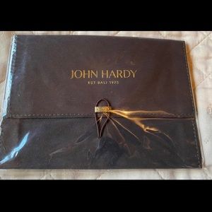 John Hardy Brown Suede Pouch. NEW